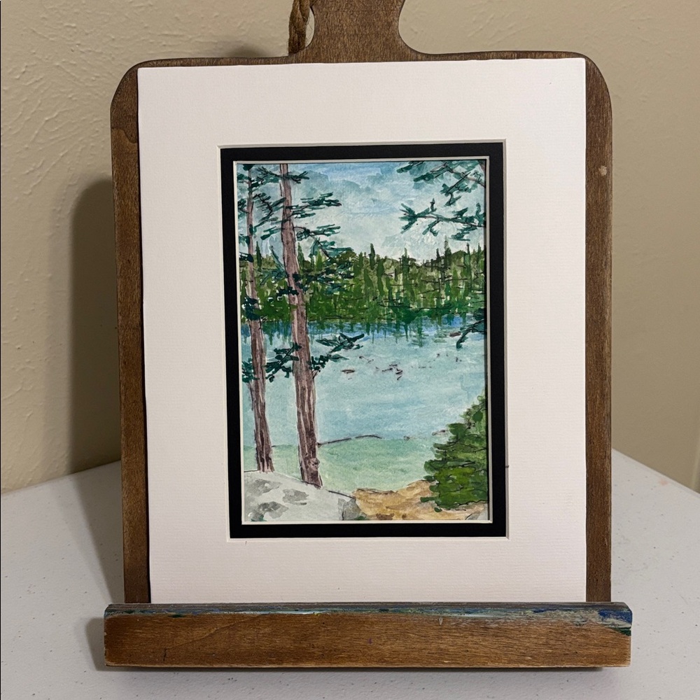 Walden Pond Watercolor Painting